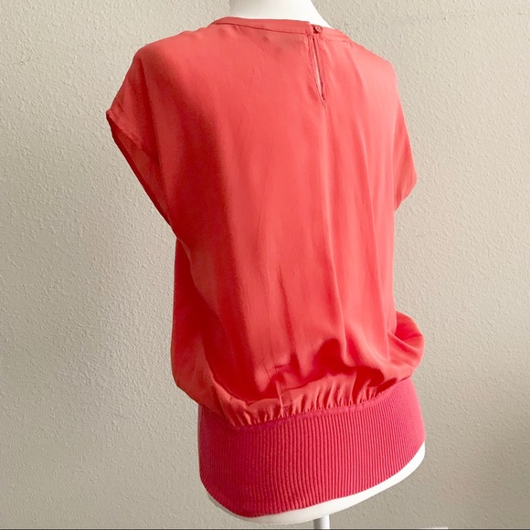 Aldofo Dominguez Silk Top with Knit Waist sz:M - Picture 4 of 5